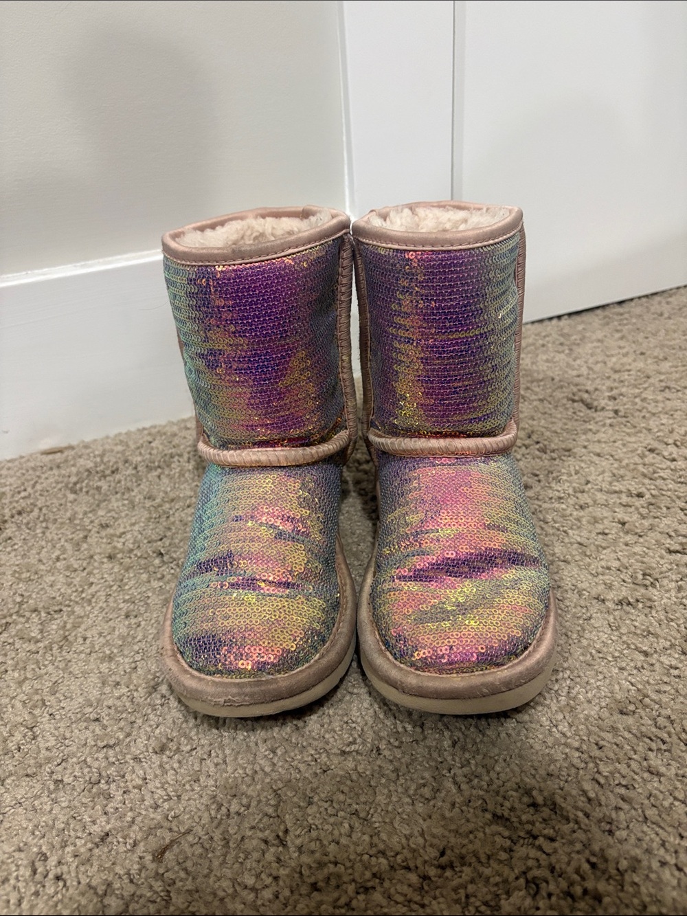 UGG Kids Sequin Iridescent Multicolor Short Boots